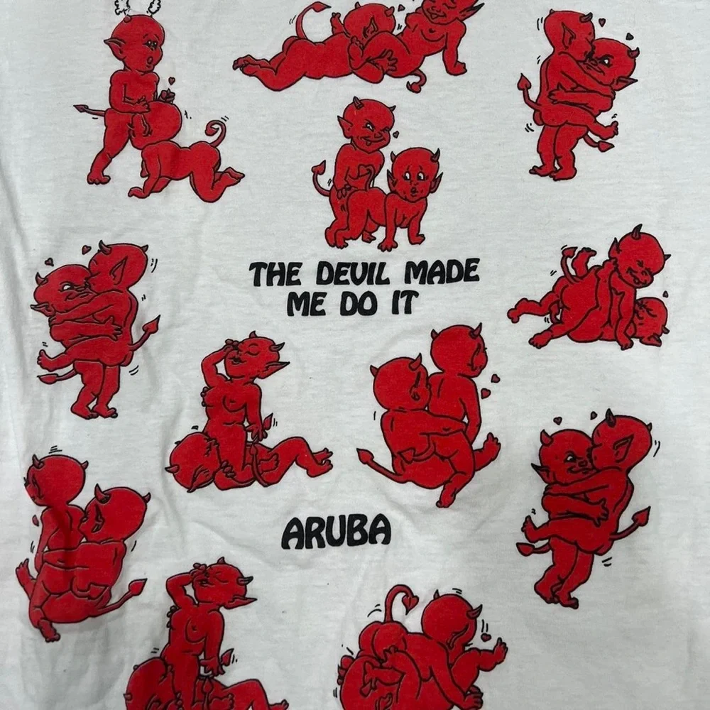 Vintage Funny Devil Shirt - Picture 2 of 2